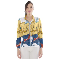 Wave Fish Koi Splash Character Carp Women s Windbreaker