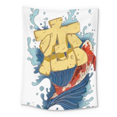 Wave Fish Koi Splash Character Carp Medium Tapestry