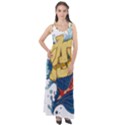 Wave Fish Koi Splash Character Carp Sleeveless Velour Maxi Dress View1