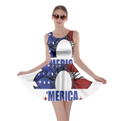 Usa Flag Sunglasses Usa Flag American Flag Flower Skater Dress by Wegoenart