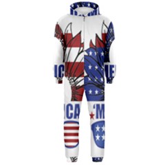 Usa Flag Sunglasses Usa Flag American Flag Flower Hooded Jumpsuit (men)