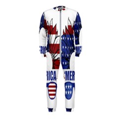 Usa Flag Sunglasses Usa Flag American Flag Flower Onepiece Jumpsuit (kids)