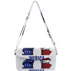 Usa Flag Sunglasses Usa Flag American Flag Flower Removable Strap Clutch Bag by Wegoenart