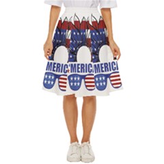 Usa Flag Sunglasses Usa Flag American Flag Flower Classic Short Skirt by Wegoenart