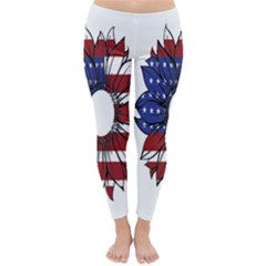 Us Flag Flower Sunshine Flag America Usa Classic Winter Leggings