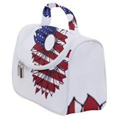 Us Flag Flower Sunshine Flag America Usa Satchel Handbag by Wegoenart