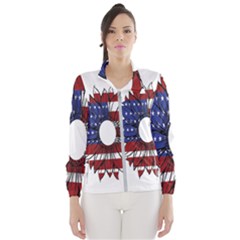 Us Flag Flower Sunshine Flag America Usa Women s Windbreaker