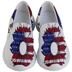 Us Flag Flower Sunshine Flag America Usa Kids Lightweight Slip Ons by Wegoenart