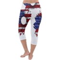 Us Flag Flower Sunshine Flag America Usa Lightweight Velour Capri Yoga Leggings View4