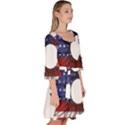 Us Flag Flower Sunshine Flag America Usa Velour Kimono Dress View3