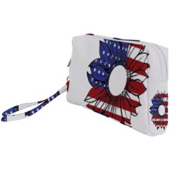 Us Flag Flower Sunshine Flag America Usa Wristlet Pouch Bag (small) by Wegoenart