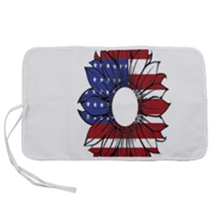 Us Flag Flower Sunshine Flag America Usa Pen Storage Case (l) by Wegoenart