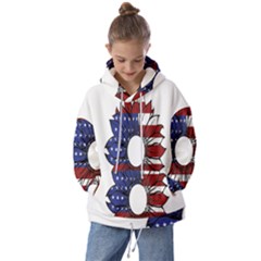 Us Flag Flower Sunshine Flag America Usa Kids  Oversized Hoodie