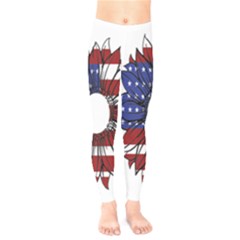 Us Flag Flower Sunshine Flag America Usa Kids  Classic Winter Leggings