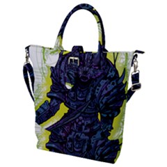 Zombie Animal Warrior Armor Arrows Aura Buckle Top Tote Bag by Wegoenart