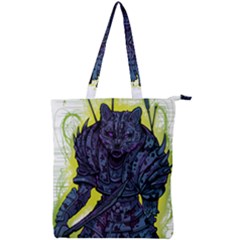 Zombie Animal Warrior Armor Arrows Aura Double Zip Up Tote Bag by Wegoenart