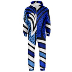 Print Water Waves Hooded Jumpsuit (men)