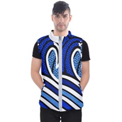 Print Water Waves Men s Puffer Vest