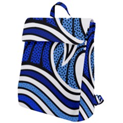 Print Water Waves Flap Top Backpack by Wegoenart