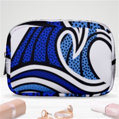 Print Water Waves Make Up Pouch (small) by Wegoenart