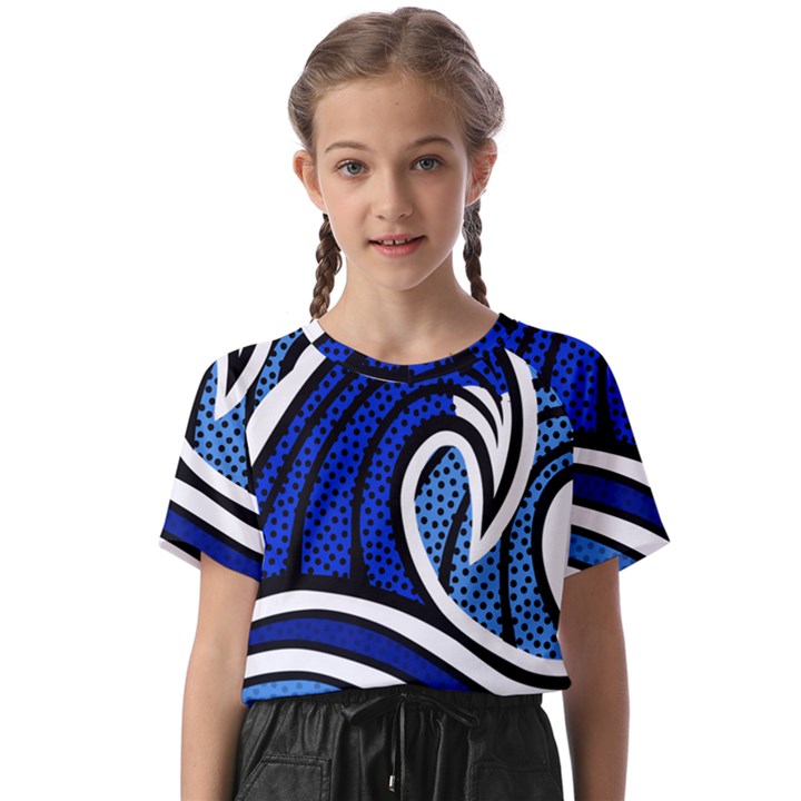 Print Water Waves Kids  Basic Tee