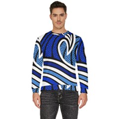 Print Water Waves Men s Fleece Sweatshirt