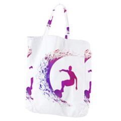 Wave Surfer Surfing Sport Athlete Water Sea Giant Grocery Tote by Wegoenart