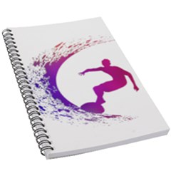 Wave Surfer Surfing Sport Athlete Water Sea 5 5  X 8 5  Notebook by Wegoenart