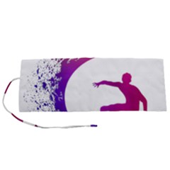 Wave Surfer Surfing Sport Athlete Water Sea Roll Up Canvas Pencil Holder (s) by Wegoenart