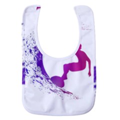 Wave Surfer Surfing Sport Athlete Water Sea Baby Bib by Wegoenart