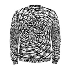 Illusions Abstract Black And White Patterns Swirls Men s Sweatshirt