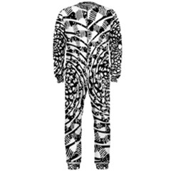 Illusions Abstract Black And White Patterns Swirls Onepiece Jumpsuit (men)