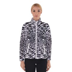 Illusions Abstract Black And White Patterns Swirls Women s Bomber Jacket