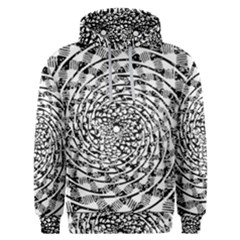 Illusions Abstract Black And White Patterns Swirls Men s Overhead Hoodie