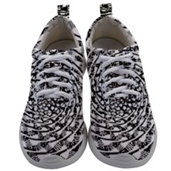 Illusions Abstract Black And White Patterns Swirls Mens Athletic Shoes by Wegoenart