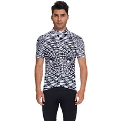 Illusions Abstract Black And White Patterns Swirls Men s Short Sleeve Cycling Jersey by Wegoenart