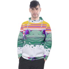 Frog Animal Sun Amphibian Figure Digital Art Men s Pullover Hoodie