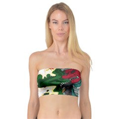 Armor Japan Maple Leaves Samurai Mask Cut Bandeau Top by Wegoenart