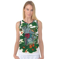 Armor Japan Maple Leaves Samurai Mask Cut Women s Basketball Tank Top by Wegoenart