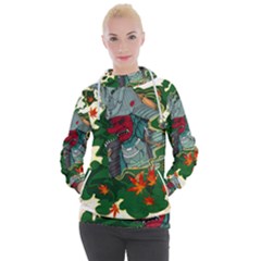 Armor Japan Maple Leaves Samurai Mask Cut Women s Hooded Pullover