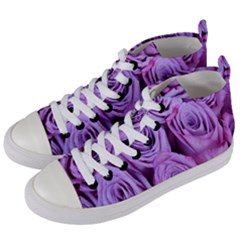 Roses-52 Women s Mid-top Canvas Sneakers by nateshop