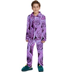 Roses-52 Kids  Long Sleeve Velvet Pajamas Set by nateshop