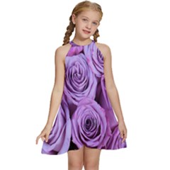 Roses-52 Kids  Halter Collar Waist Tie Chiffon Dress by nateshop