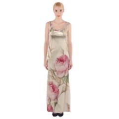 Roses-58 Thigh Split Maxi Dress by nateshop