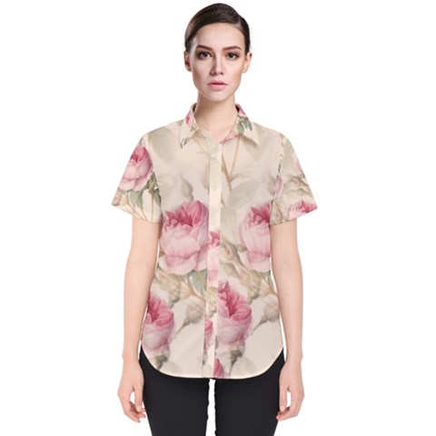 Roses-58 Women s Short Sleeve Shirt by nateshop