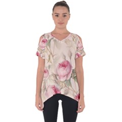 Roses-58 Cut Out Side Drop Tee by nateshop