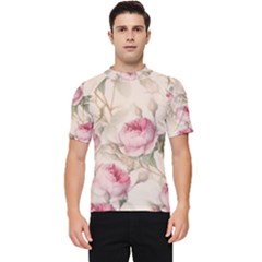 Roses-58 Men s Short Sleeve Rash Guard by nateshop