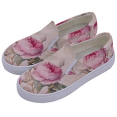 Roses-58 Kids  Canvas Slip Ons by nateshop