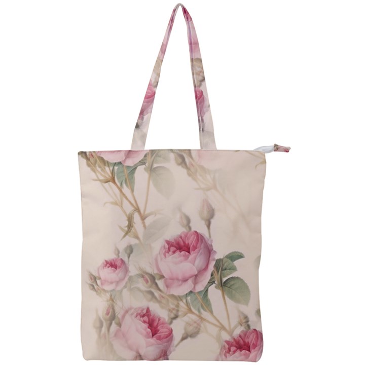 Roses-58 Double Zip Up Tote Bag