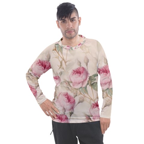 Roses-58 Men s Pique Long Sleeve Tee by nateshop